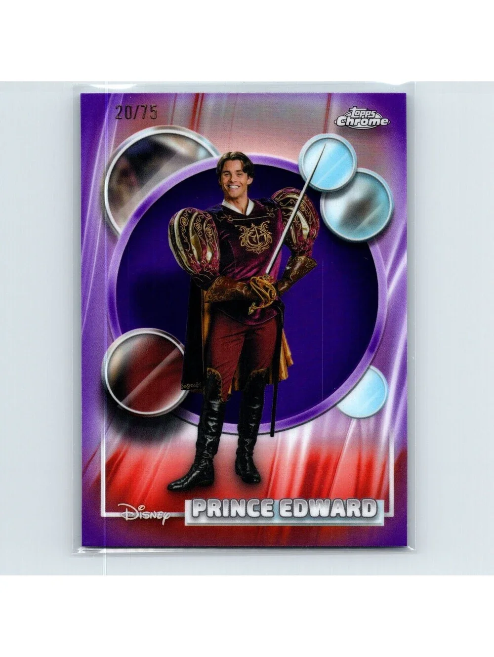 2026 Topps Chrome Disney Prince Edward #159 Purple Refractor #/75